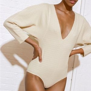 Mara Hoffman Mariana Body Suit in Cream (NWT)